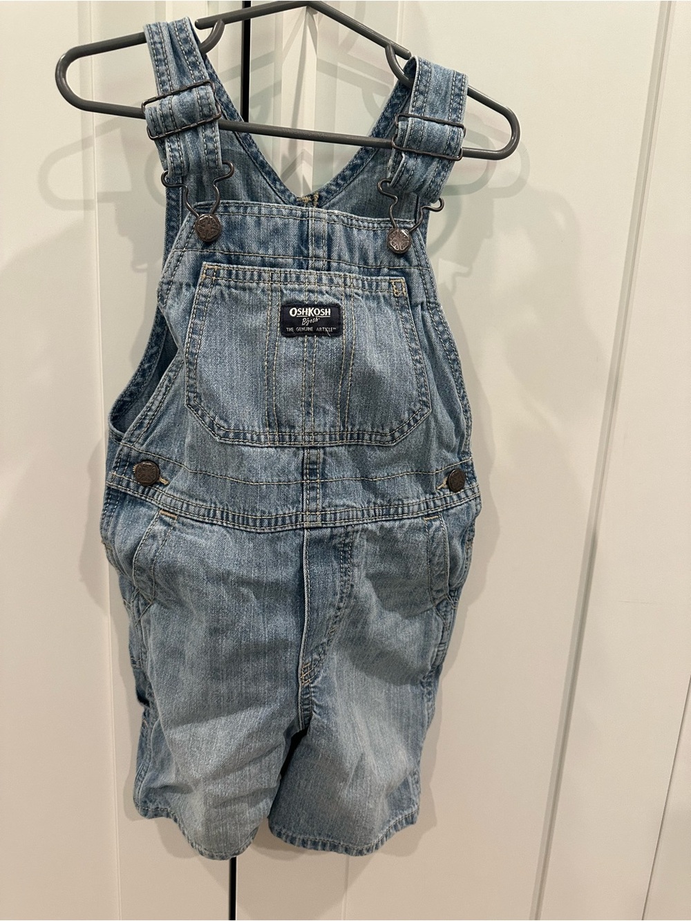 OshKosh B'gosh Light Blue Denim Short Overalls